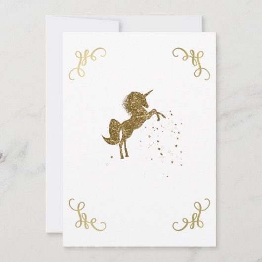 Gouden Glitter Eenhoorn Sterren Storybook Hoeken P Kaart