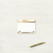 Gouden Glitter Eenhoorn, Streep, Confetti-Personal Post-it® Notes (Op bureau)