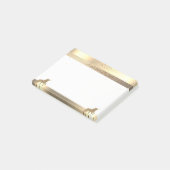 Gouden Glitter Eenhoorn, Streep, Confetti-Personal Post-it® Notes (Schuin)