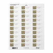 Gouden glitter,  Eenvoudig, Wit Etiket (Full Sheet)