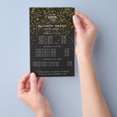 Gouden Glitter | Eenvoudige Salon Service Menu Fly (Hand)