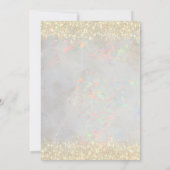 Gouden Glitter Eiffeltoren Confetti Opal Quinceañe Kaart (Achterkant)