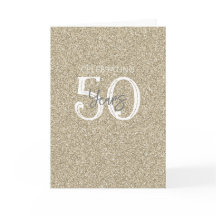Gouden Glitter Elegant 50 Jaar Jubileum Chic