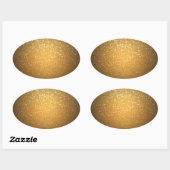 Gouden Glitter Elegant Blank Sjabloon Jouw tekst t Ovale Sticker (Vel)