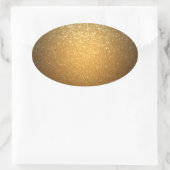 Gouden Glitter Elegant Blank Sjabloon Jouw tekst t Ovale Sticker (Tas)