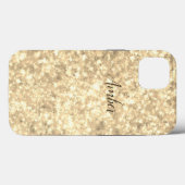 Gouden Glitter Elegant Persoonlijk Case-Mate iPhone Case (Achterkant (horizontaal))