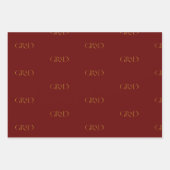 gouden glitter elegant script afstuderen dat het v inpakpapier vel (Voorkant 3)