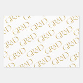 gouden glitter elegant script afstuderen dat het v inpakpapier vel (Voorkant 2)