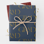 gouden glitter elegant script afstuderen dat het v inpakpapier vel (In situ)