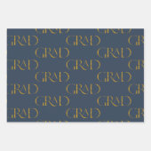 gouden glitter elegant script afstuderen dat het v inpakpapier vel (Voorkant)