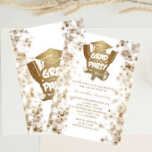 Gouden Glitter Elegant Stijlvol Afstudeerfeest Kaart