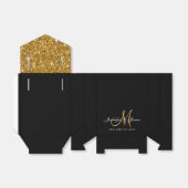 Gouden Glitter Elegante Bruiloft Favor Box Bedankdoosjes (Uitgevouwen)