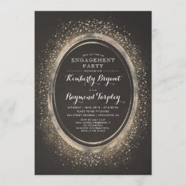 Gouden Glitter | Elegante  Engagement Party Kaart