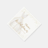 Gouden Glitter Elegante Jurk Bruidsfeest Servet (Hoek)