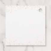 Gouden Glitter Elegante Jurk Bruidsmeisjesfeest Bedankjes Labels (Achterkant)