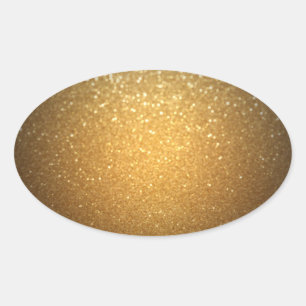 Gouden Glitter Elegante Lege Sjabloon Voeg Uw Teks Ovale Sticker