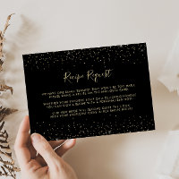 Gouden Glitter Elegante Recept Verzoek Bijlage Kaa