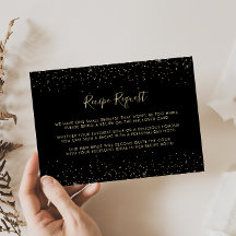 Gouden Glitter Elegante Recept Verzoek Bijlage Kaa