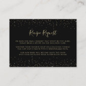 Gouden Glitter Elegante Receptverzoek Bijlagekaart Informatiekaartje (Voorkant)