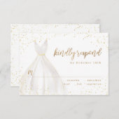 Gouden Glitter Elegante Sparkle Dress RSVP (Voorkant / Achterkant)