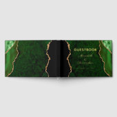 Gouden Glitter Emerald Green Agaat Wedding Gold Fo Gastenboek (Volledig)