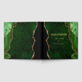 Gouden Glitter Emerald Green Agaat Wedding Gold Fo Gastenboek (Volledig)