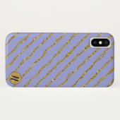 Gouden Glitter en Blauwe Telefoongeval Case-Mate iPhone Case (Achterkant (horizontaal))