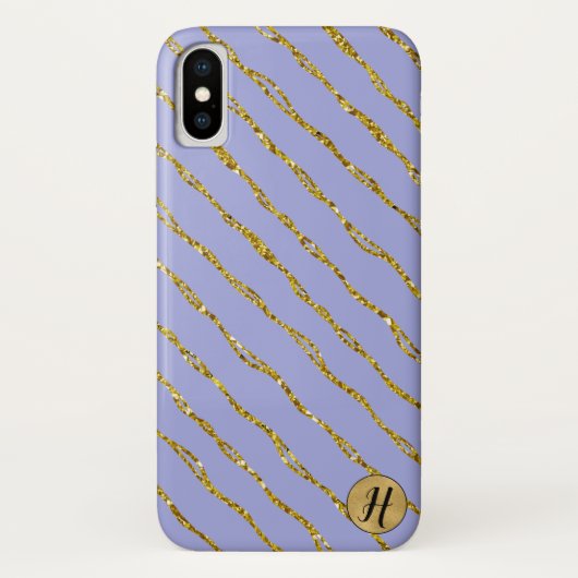 Gouden Glitter en Blauwe Telefoongeval Case-Mate iPhone Case (Achterkant)