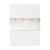 Gouden Glitter en Dusty Blue Floral bruiloft Uitnodigingen Wikkel (Achterkant Voorbeeld)