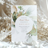 Gouden Glitter en Eucalyptus Vrijgezellenfeest Kaart