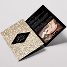 Gouden Glitter en Glamour Nail Salon Brochure