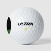 Gouden Glitter en Groene Agaat Monogram Golfballen (Logo)