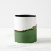 Gouden Glitter en Groene Agaat Monogram Naam Mok (Midden)