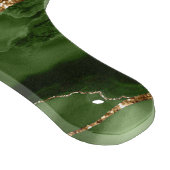 Gouden Glitter en Groene Agaat Monogram Snijplank (Hoek)