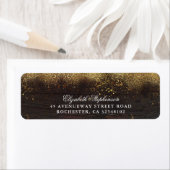 Gouden Glitter en Hout Rustiek Etiket (Insitu)