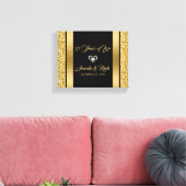 Gouden glitter en Lijst Canvas Afdruk (Insitu (Woonkamer))