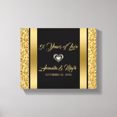 Gouden glitter en Lijst Canvas Afdruk (Voorkant)