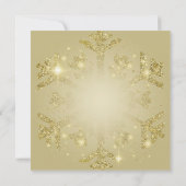 Gouden glitter en lint | Kerstfeest Kaart (Achterkant)