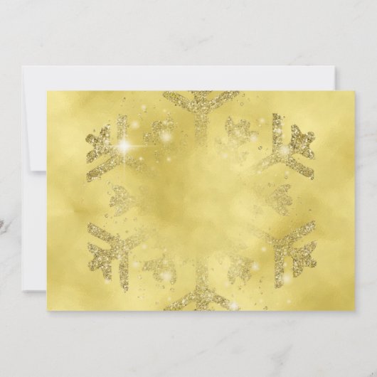 Gouden glitter en lint | Kerstvakantie rood Kaart (Achterkant)