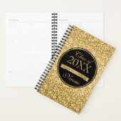 Gouden glitter en lint met diamanten planner (Display)