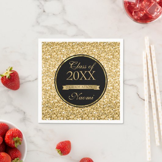 Gouden glitter en lint servet (Insitu)