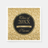 Gouden glitter en lint servet (Voorkant)