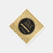 Gouden glitter en lint servet (Hoek)