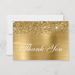 Gouden glitter en ombre-folie bedankkaart