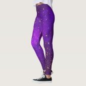 Gouden Glitter en Paarse Galaxy Leggings (Links)