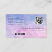 Gouden Glitter en Pastel Beauty Visitekaartje (Achterkant)