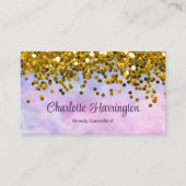 Gouden Glitter en Pastel Beauty Visitekaartje (Voorkant)