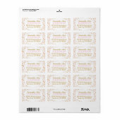 Gouden Glitter en Pink Dot Sprinkles Etiket (Full Sheet)