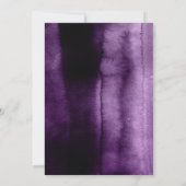 Gouden Glitter en Plum Paarse Verjaardagsfeestje Kaart (Achterkant)