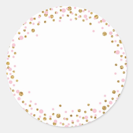 Gouden Glitter en Roze Sprinkle Label (Voorkant)
